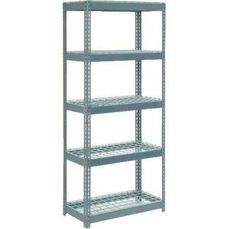 GLOBAL INDUSTRIAL 5 Shelf, Extra HD Boltless Shelving, Starter, 36inW x 18inD x 96inH, Wire Deck B2296969